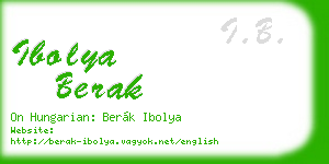 ibolya berak business card